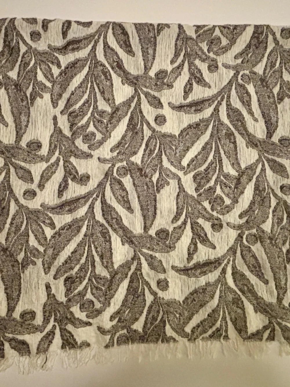 Tory Burch Brown Metallic Fringed Scarf
